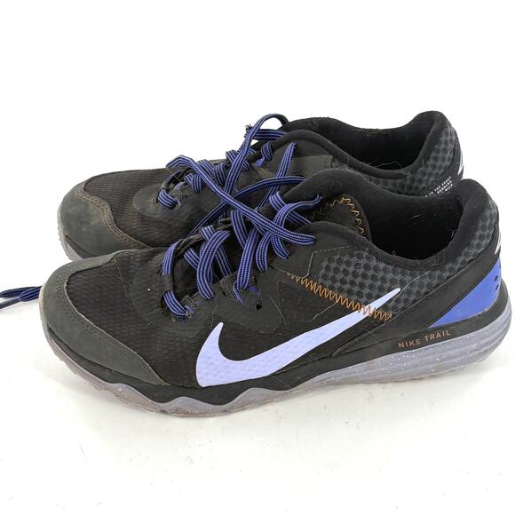 Nike Juniper Trail Sneakers 7 Womens Running Shoes Black Purple - Picture 4 of 7